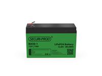 SECURI-POD LITHIUM ION RECHARGEABLE BATTERY (LiFePO4) 12.8V 7AH 89.6Wh ,  HIGH CYCLE LIFE:<3000 at 80%DOD , MAX DISCHARGE CURRENT:10A , MAX CHARGE CURRENT:5A , BUILT-IN-BMS CUT-OFF LOW VOLTAGE 9.2V , F2 TERMINAL 6.4mm , 151x65x95mm , IP65 ,  800g [BATT 12,8V7 SCP]