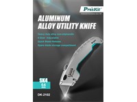 Utility Knife - Aluminium Alloy 158mm - Includes 4 Blades [PRK DK-2102]