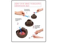 CHILDRENS EXPERIMENTAL SCIENCE KIT , CREATE A VOLCANIC ERRUPTION .THE KIT INCLUDES THE VOLCANO ITSELF, MEASURING TOOLS, A STIRRING STICK AND A SYRINGE AND PLASTIC CUP TO ACCURATELY MIX THE COMPONENTS, SAFETY GOGGLES AND ALL THE CHEMICALS NECESSARY . [EDU-TOY BMT VOLCANO ERUPTION KIT]