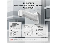 HKV DS-1602ZJ Hikvision Indoor/Outdoor Wall Mount Bracket , White Aluminum Alloy Material in 97.3 mm × 182.6 mm × 306.4 mm [HKV DS-1602ZJ]
