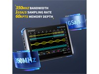 FNIRSI DPOS350P 4-IN-1 Tablet Oscilloscope 350MHZ, Spectrum Analyzer 200Khz - 350Mhz, Frequency Response Analyzer DDS Generator, 2Ch Handheld Oscilloscope 1 GSA/S, 7" Touch Screen Digital Phosphor [FNIRSI DPOS350P 350MHZ 4IN1 SCOP]