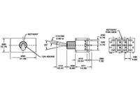 Miniature Toggle Switch • Form : 4PDT-(1)-0-(1) • 5A-120 VAC • Solder-Lug • Std-Lever Actuator [8407]