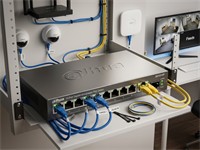 TP-LINK 10 Port 10/100/1000Mbs Desktop Switch with 8 Port PoE+, Auto MDI/MDIX, 4K, Auto-learning, (209×126×26mm), Unmanaged [TP-LINK SG1210P]