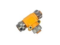 "T" Distribution Adaptor 7/8" 4 Pole Female Plug to Male and Female Receptacles (0906 UTP 312) [XY-906-UTP-312-ECN]