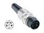 CIRC CON M16 CABL MALE STR 4 POL SCW LOCK 6mm CABL ENTRY IP40 [SV40]