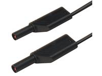 19A PVC Test Lead with Angled Banana Plugs [XY-MLS WS 100/2,5E BLK]