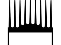 Extruded Heatsink • Rth= 1 K/W • Length : 50mm • Black Anodised surface [SK33-50SA]