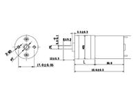 DC Geared Motor 12V 26RPM. 4mm Shaft Diam. Gear Ratio Approx 1:78. Stall Torque: >8.4KG/CM.---JGA25-370 [HKD DC MOTOR 12V 26RPM]