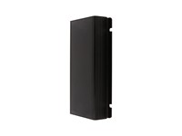 Extruded Aluminium Enclosure with Integrated Flange Black Anodized 160x78x27mm - Aluminium End Plates [1455JF1601BK]