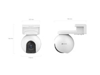 Ezviz Smart Home 4G Battery Camera 3MP Pan & Tilt With Solar Panel, 2K Resolution, 15M LR, H.265/h.264, Smart Human & Motion Detection, Two Way Talk , Battery:10400mah, 3D DNR, Max10W, PSU5/2A, Mono Solar Panel CS-MT 6.18W USB Type-C, IP65 [EZVIZ CS-EB8SP KIT]