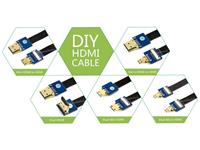 DIY HDMI CABLE: 1M FFC. FFC 20PIN 0.5PITCH 1M (OPPOSITE SIDE CONTACT). TO DIY AN HDMI CABLE, 2 ADAPTERS AND 1 FFC ARE REQUIRED, THERE ARE DIFFERENT OPTIONS FOR EACH PART. ADAPTER COULD BE STRAIGHT / RIGHT-ANGLE, MINI HDMI OR MICRO HDMI. THE FFC IS 1M LONG [WVS HDMI 1MCABLE FFC 0.5MM PITCH]