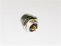 Circular Connector M12 A Code Female 5 Pole. Screw Lock Front Panel Entry Rear Fixing Solder Terminal. PG9 - IP67 [PM12AF5F-S/9]