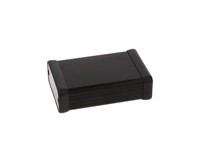 Aluminium Anodized 80x54x23mm Black Plastic End Panels Black [1455C802BK]