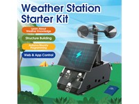 Weather-Station Stem Kit with ESP32: Tracks Temp, Humidity, Wind Speed, UV, AIR Quality and more with 8 Sensors; IoT-Enabled for Educational Stem & Arduino Learning. 2pcs 18650 Button-top Batteries not included (LC18650-HT) [ACEBOTT WEATHR STATION KIT QE011]