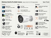 Hikvision Acusense Bullet Camera 4MP, 2.8mm Lens, Upto 40m IR, 1/3" Progressive Scan CMOS, Max Res:2688×1520, 32Kbps~8Mbps, CBR, VBR, H.265+, BLC, HLC, 3D DNR, WDR120dB, 1xRJ45 10M/100M, IP67, Built-in Memory Card Slot Upto 512GB [HKV DS-2CD2046G2H-I (2.8MM)]