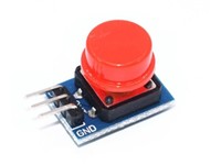 12mm x 12mm Tactile Switch with Colour Cap, Mounted on PCB 3Pin [BMT DTS24R WITH CAP ON PCB 3PIN]