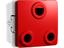 16 Amp Dedicated Unswitched Socket Outlet Module (Horizontal Split Earth) (Red) [V202RD]