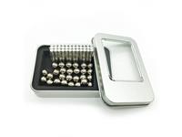 Magnetic Toy Set In A Tin With 36 Magnetic Shaped Cylinders And 27 Metal Balls [MGT SILVR MAGNETIC ROD/BALL SET]