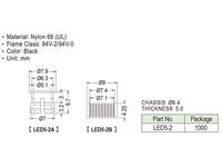 Plastic LED Holder [LED5-2A]