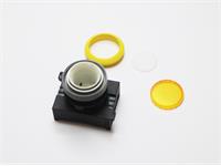 Push Button Actuator Switch Illuminated Latching • Yellow Flush Lens • Yellow 30mm Bezel [P301LYY]