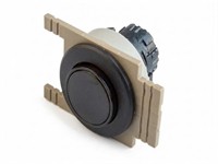PB Actuator Non-Illum. Mom - black raised button 35mm black flush bezel [PB352MK]