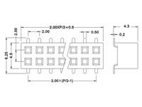 6 way 2.0mm PCB SMD DIL Female Socket Header [628060]