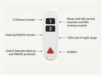 IDS Xwave Remote Transmitter - 3 Button 433MHz [IDS 860-06-620-3]