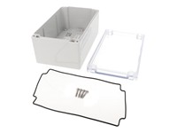 Polycarb Enclosure 200 x 120 x 90mm Clear Lid Grey Body IP66 [1554U2GYCL]