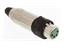 XLR 4 Pole Female Cable End Die Cast Zinc Connector -Nickel Finish Four Finger Twist Straight Relief- Silver over Copper Alloy Solder Contacts 10A 125VAC [XLR-AAA4FZ]