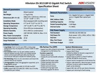Hikvision Smart Managed 16-Port Gigabit PoE Switch, 1 × Gigabit Fiber Optical Port , IEEE 802.3af, IEEE 802.3at, PoE Power Budget:230W, PSU:100~240VAC MAX:4A 250W, 56Gbps, Up to 300m Transmission, Port Type:RJ45 Port, Surge Protection:6KV [HKV DS-3E1518P-EI]