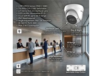 Hikvision VF Turret Camera, 2MP HD1080P, 2.7~13.5MM Lens, 40m IR, Switchable TVI/AHD/CVI/CBVS, IP67 [HKV DS-2CE79D0T-VFIT3F]