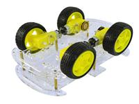 4WD 2 TIER ROBOT CHASSIS WITH 4 MOTORS-CAN USE RS027 mini driver+RS011MC 4channel control. [GTC MAGICIAN CHASSIS KIT CLR 4X4]