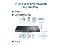 TP-LINK 18 Port Gigabit Easy Smart Switch with 16 Port PoE+ 10/100/1000Mbps, 2×Combo Gigabit SFP Ports, PoE Power Budget:250W, 36Gbps 8K, 100-240VAC, 50/60Hz [TP-LINK SG1218MPE]