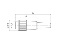 Circular Connector Bayonet Cable Male Straight. 7 Pole DIN 6mm Cable Entry Solder Terminal IP40 5A 125V [99-0621-00-07]