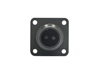 Circular Connector MIL-DTL-5015 Style Screw Lock Square. Flange Panel Receptacle with Rear Thread 2 Pole #16 Contacts. Female Solder. 13A 500VAC/700VDC (MS3100A10SL-4S)(97-3100A-10SL-4S) [XY3100A-10SL-4S]
