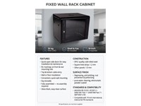 600x500x450mm Fixed Wall Mount Server Cabinet with Fixed shelf and Fan kit [RACK 9U FIXED WALL BOX]