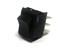 Miniature Rocker Switch • Form : DPDT-1-1 • 10A-250 VAC • Solder Tag • 19x13mm • Black Curved Actuator • Marking : None [MR322-C2BB]