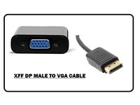 XFF DISPLAY PORT MALE TO VGA CABLE ADAPTOR , PLUG & PLAY . [XFF DP MALE TO VGA CABLE]