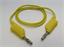 Test Lead - Yellow - 500mm - PVC 0,75mm sq. -  4mm Stackbl 'Lantern' Banana Plugs  15A-30VAC/60VDC [XY-ML50/075E-YLW]