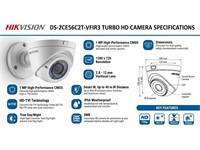 HKV DS-2CE56C2T-VFIR3 Hikvision 720P Turbo HD Eyeball Camera with 2.8mm ~ 12mm Varifocal Lens and 40m IR Distance [HKV DS-2CE56C2T-VFIR3]
