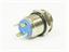 VANDAL RESISTANT PUSH BUTTON SW 12mm MOM  FLAT BUTN. RED RING LED 12V - 1n/o  2A-36VDC -IP65- NICL PLATED BRASS  (ANTI VANDAL) [AVP12F-M1NCR12]