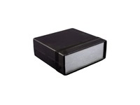 ABS Plastic Instrument Enclosure Black 180X155X52MM Aluminium Panels IP54 Flame Retardent [1598CBK]