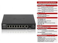 TP-LINK 10 Port 10/100/1000Mbs Desktop Switch with 8 Port PoE+, Auto MDI/MDIX, 4K, Auto-learning, (209×126×26mm), Unmanaged [TP-LINK SG1210P]