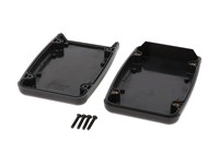 ABS Enclosure. 117X79X25 Soft Sided Watertight IP65 Black Top Grey Sides [1553WBBK]