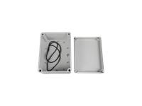 Plastic Waterproof ABS Enclosure, 510g, Rated IP65, Size :200x150x100 mm, 3mm Body Thickness, Impact Strength Rating IK07, Box Body and Cover Fixed with Plastic Screws, Silicone Foam Seal, Internal Lug for Circuit Board or DIN Rail Track. [XY-ENC WPP14-02 PS]