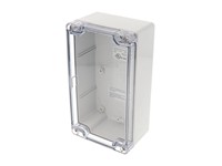 Polycarb Enclosure 160x90x60mm Clear Lid Grey Body IP66 [1554J2GYCL]