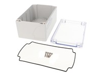 Polycarb Enclosure 180X120X90MM Clear Lid Grey Body IP66 [1554T2GYCL]