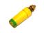 4mm Gold Plated Panel Mount Banana Socket in Green/Yellow [SAB2600G GRN/YL]