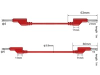 4mm Banana Plug Test Cable 5pcs/Bag Plug to Clip(Red+Black+Yellow+Green+Blue) [HKD 5X1M SILICONE CROC TO BANANA]