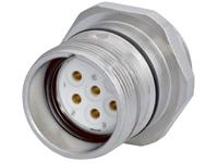 Circular Connector M23 Signle. Panel Jam Nut Housing Male Thread. Front Mouting. with Anti-Vibrator. O ring [7425000000]